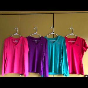 4 FILA athletic shirts